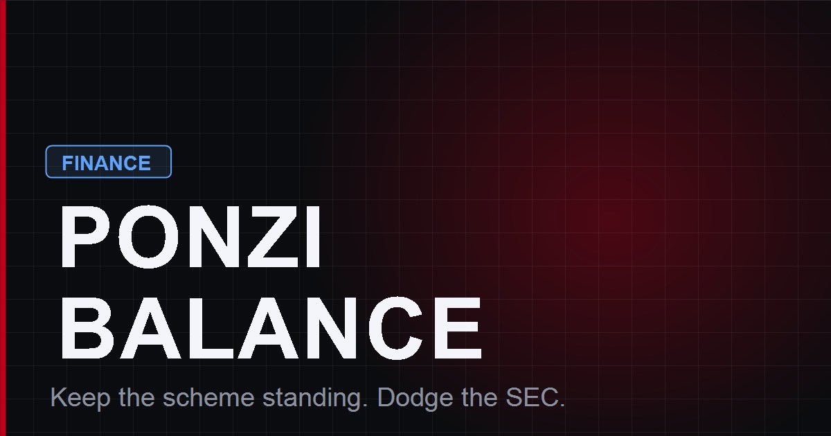 Ponzi Balance - a free browser game by StupidGames