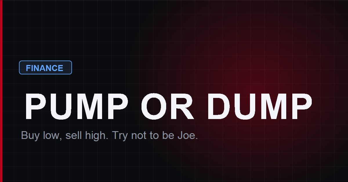 Pump or Dump - a free browser game by StupidGames